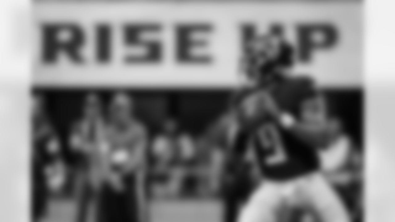 Atlanta Falcons quarterback Michael Penix Jr. #9 during the Week 11 Game against the Carolina Panthers at Mercedes-Benz Stadium in Atlanta, Georgia on Sunday, November 16, 2025. (Photo by Jay Bendlin/Atlanta Falcons)