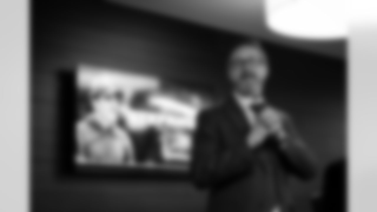 Behind the scenes with Kevin Stefanski as he goes through media and town halls at Mercedes-Benz Stadium in Atlanta, Ga. on Tuesday, January 27, 2026. (Photo by Jay Bendlin/Atlanta Falcons)