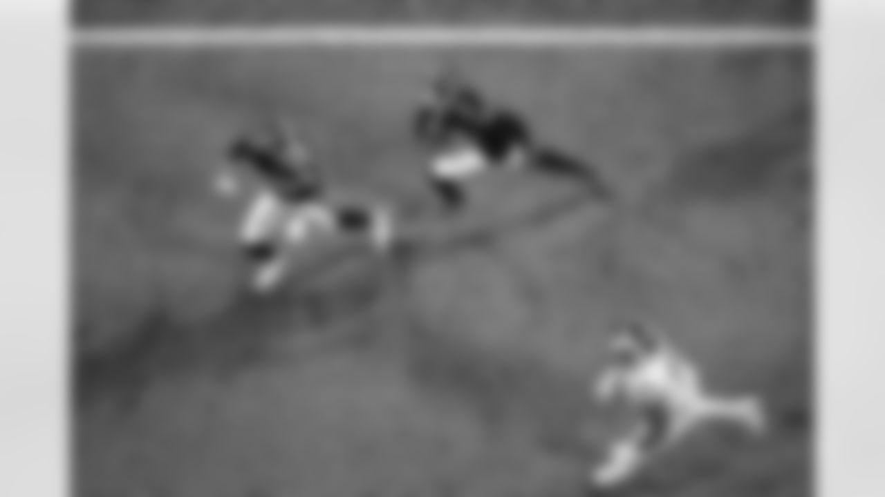 Atlanta Falcons safety Xavier Watts #31 returns an interception during the Week 17 Game against the Los Angeles Rams at Mercedes-Benz Stadium in Atlanta, Georgia on Monday, December 29, 2025. (Photo by Kevin Liles/Atlanta Falcons)