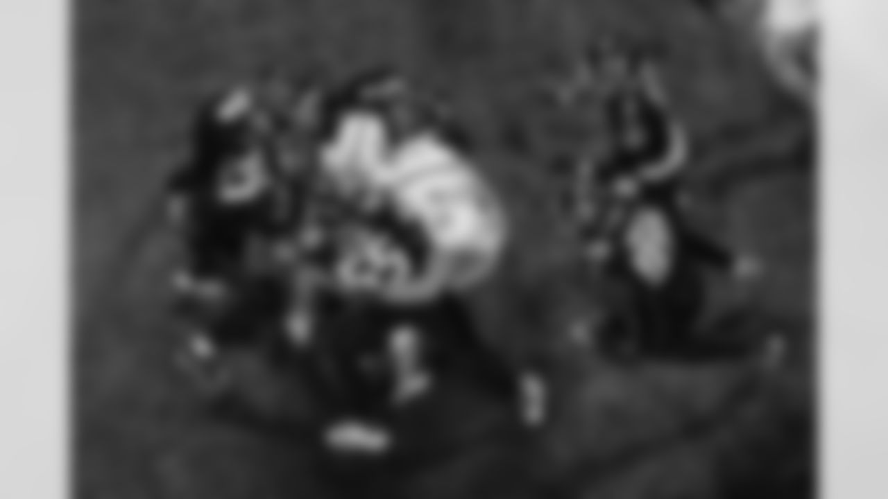 Atlanta Falcons edge rusher James Pearce Jr. #27 makes a tackle during the first quarter of the Week 8 Game against the Miami Dolphins at Mercedes-Benz Stadium in Atlanta, Georgia on Sunday, October 26, 2025. (Photo by Mitch Martin/Atlanta Falcons)