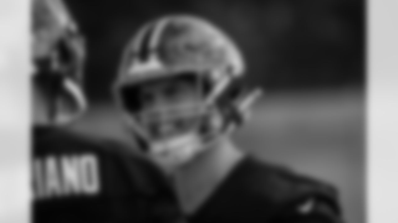 Atlanta Falcons tight end Charlie Woerner #89 during practice at Atlanta Falcons Training Facility in Flowery Branch, Georgia, on Wednesday, December 24, 2025. (Photo by Jay Bendlin/Atlanta Falcons)