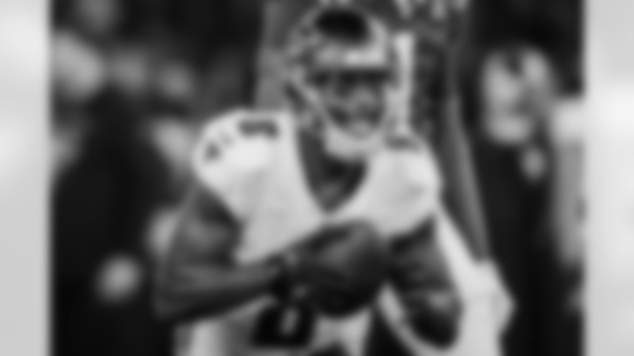 Atlanta Falcons tight end Kyle Pitts Sr. #8 during the Week 10 Game against the Indianapolis Colts at Olympic Stadium in Berlin, Germany on Sunday, November 9, 2025. (Photo by Brandon Magnus/Atlanta Falcons)