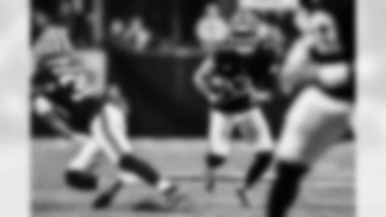 Atlanta Falcons safety Jessie Bates III #3 scores a pick six during the Week 17 Game against the Los Angeles Rams at Mercedes-Benz Stadium in Atlanta, Georgia on Monday, December 29, 2025. (Photo by AJ Reynolds/Atlanta Falcons)