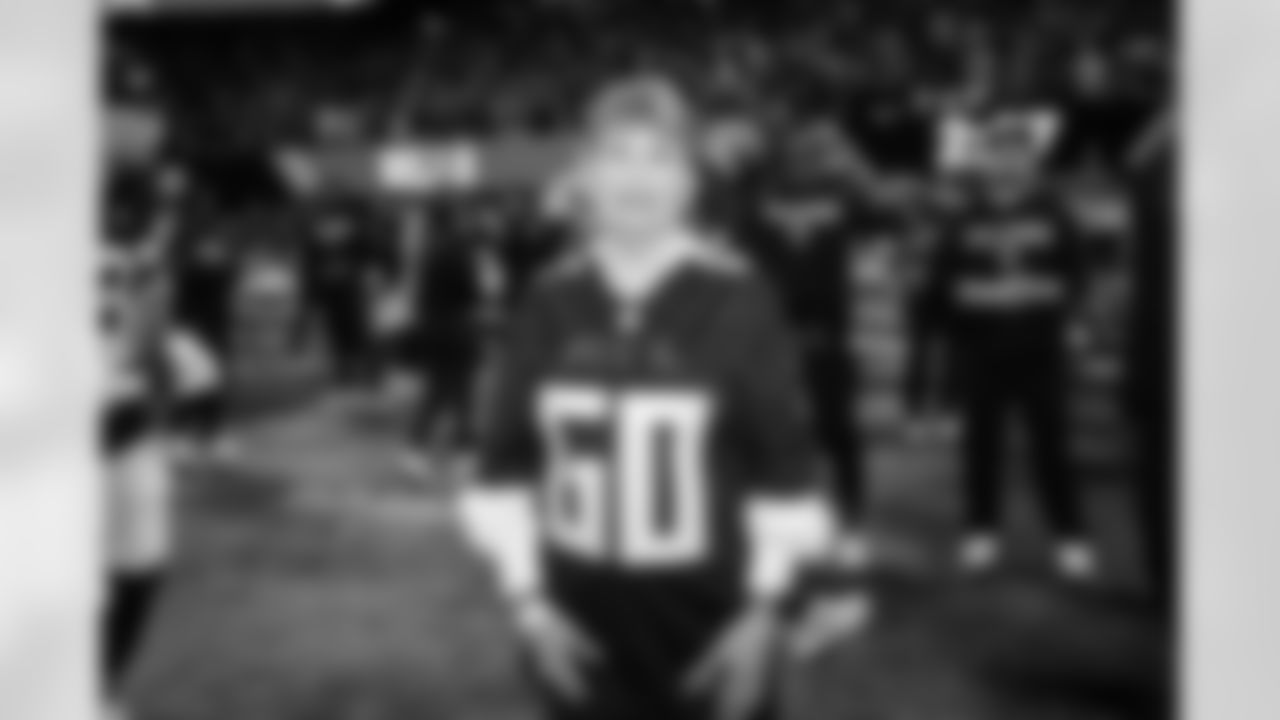 The Honorary Captain before the Week 6 Game against the Buffalo Bills at Mercedes-Benz Stadium in Atlanta, Georgia on Monday, October 13, 2025. (Photo by Casey Sykes/Atlanta Falcons)