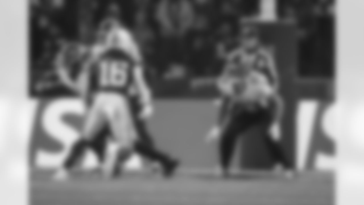 Atlanta Falcons defensive back Billy Bowman Jr. #33 defends during the first quarter of the Week 10 Game against the Indianapolis Colts at Olympic Stadium in Berlin, Germany on Sunday, November 9, 2025. (Photo by Taylor McLaughlin/Atlanta Falcons)