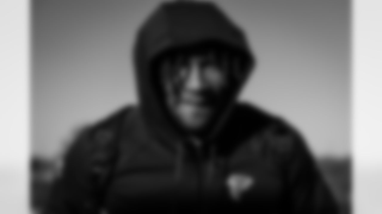 Atlanta Falcons defensive tackle Brandon Dorlus #54 boards the plane at Hartsfield-Jackson International Airport in Atlanta, Ga. on Saturday, December 20, 2025. (Photo by Jay Bendlin/Atlanta Falcons)