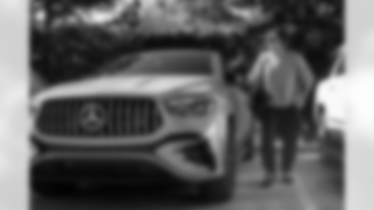 Atlanta Falcons defensive back Billy Bowman Jr. #33 arrives prior to the Week 4 Game against the Washington Commanders at Mercedes-Benz Stadium in Atlanta, Georgia on Sunday, September 28, 2025. (Photo by Brandon Magnus/Atlanta Falcons)