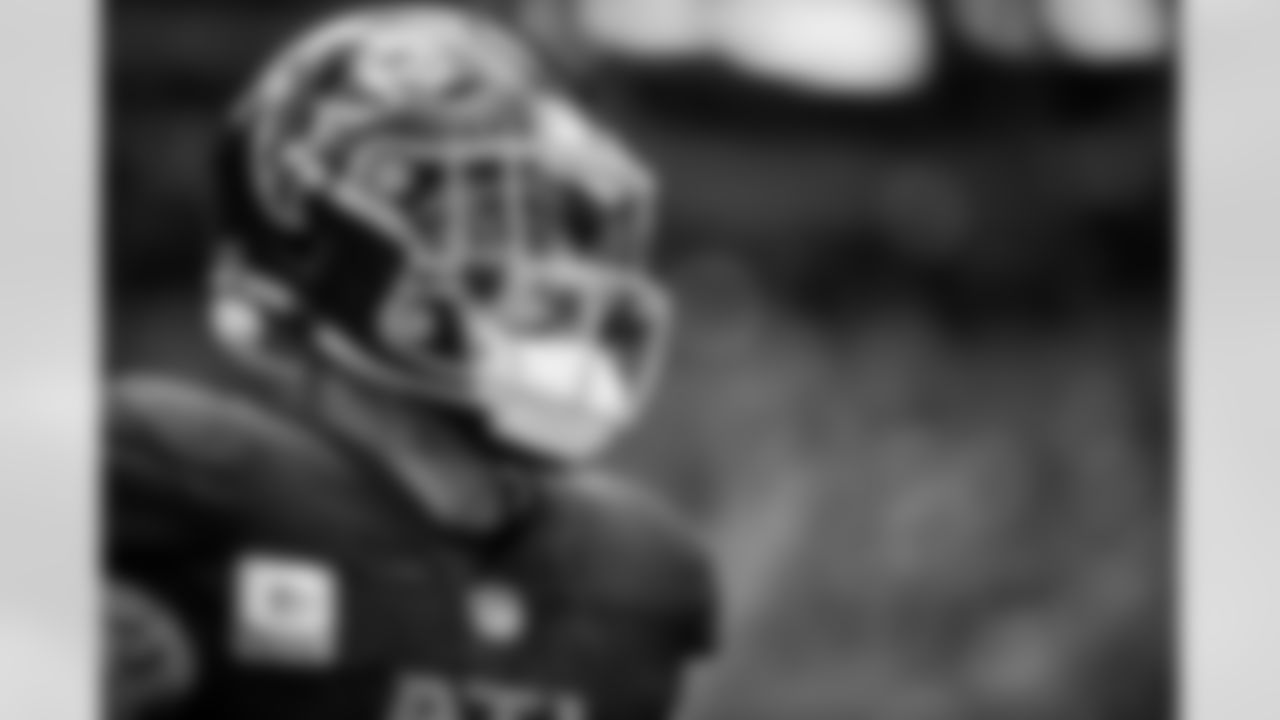 Atlanta Falcons safety Jessie Bates III #3 warms up before the Week 11 Game against the Carolina Panthers at Mercedes-Benz Stadium in Atlanta, Georgia on Sunday, November 16, 2025. (Photo by Jay Bendlin/Atlanta Falcons)