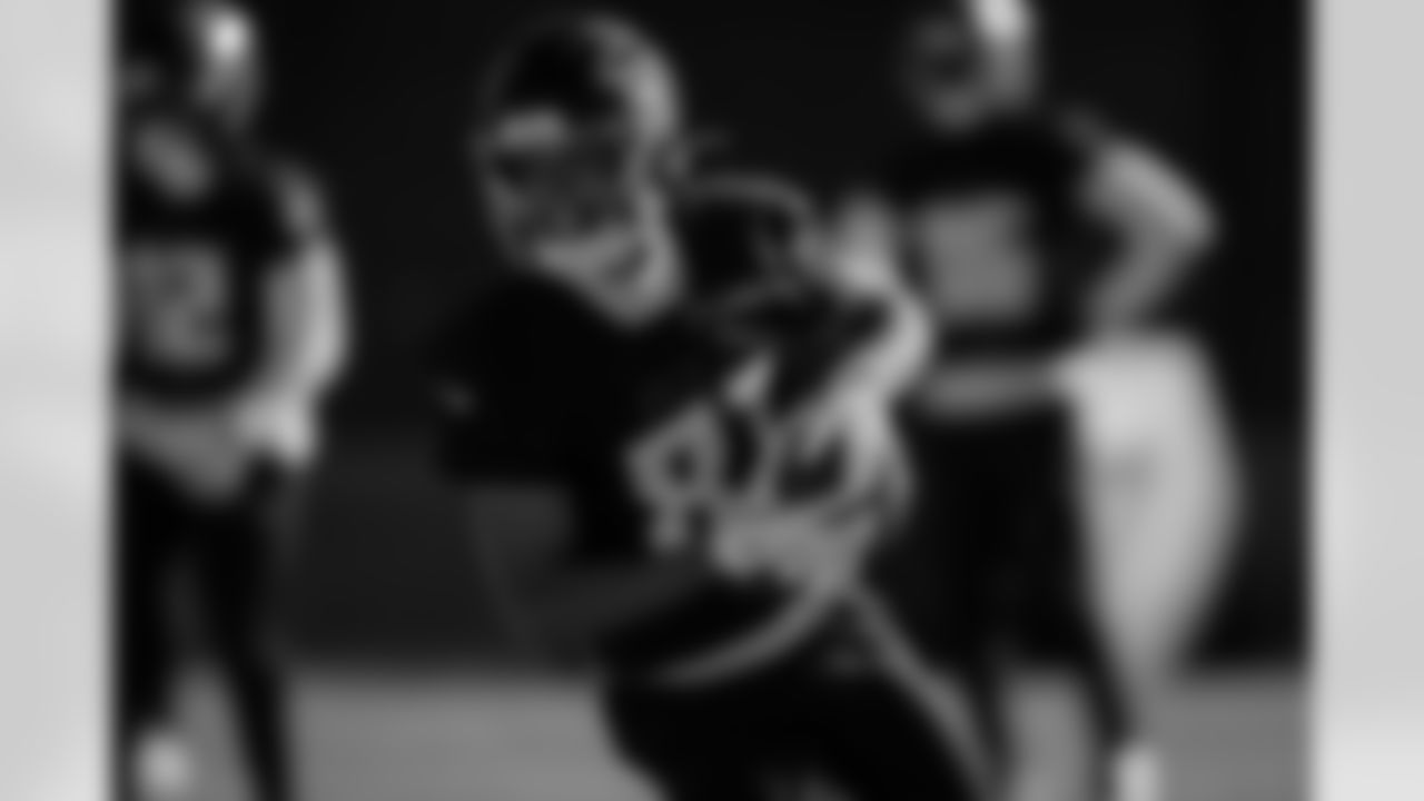 Atlanta Falcons wide receiver Dylan Drummond #81 during practice at Atlanta Falcons Training Facility in Flowery Branch, Georgia, on Thursday, January 1, 2026. (Photo by Taylor McLaughlin/Atlanta Falcons)