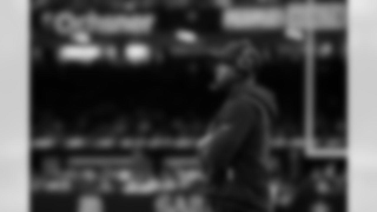 Atlanta Falcons head coach Raheem Morris looks on during the Week 12 Game against the New Orleans Saints at Caesars Superdome in New Orleans, Louisiana on Sunday, November 23, 2025. (Photo by Taylor McLaughlin/Atlanta Falcons)