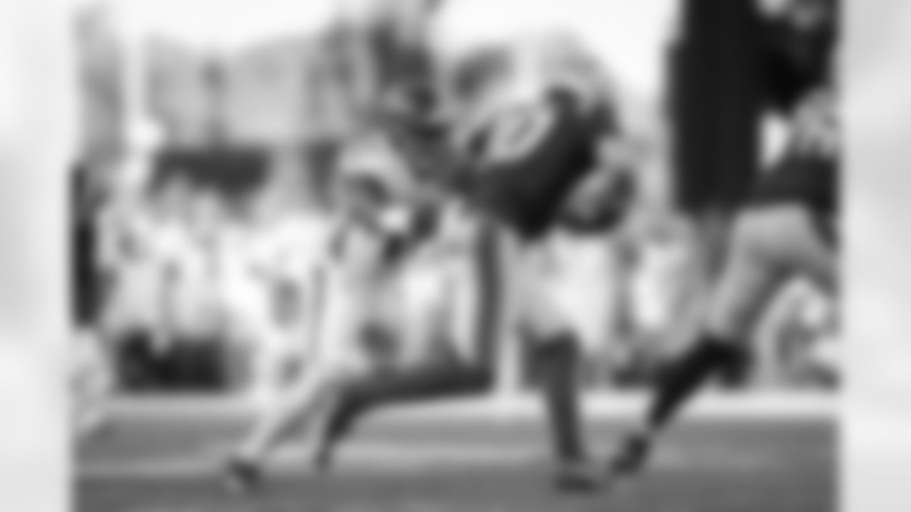 Atlanta Falcons edge rusher Jalon Walker #11 forces a fumble during the Week 9 Game against the New England Patriots at Gillette Stadium in Foxborough, Massachusetts on Sunday, November 2, 2025. (Photo by Jay Bendlin/Atlanta Falcons)