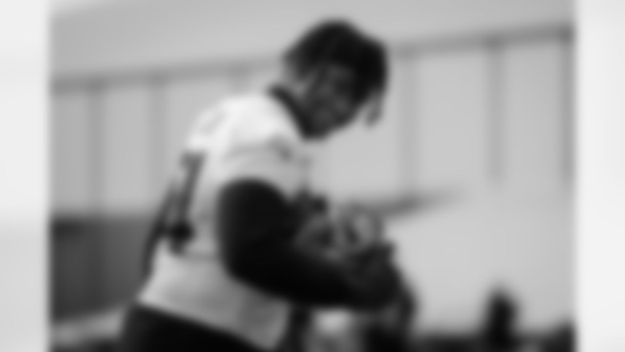 Atlanta Falcons defensive tackle Brandon Dorlus #54 during practice at Atlanta Falcons Training Facility in Flowery Branch, Georgia, on Wednesday, December 24, 2025. (Photo by Jay Bendlin/Atlanta Falcons)