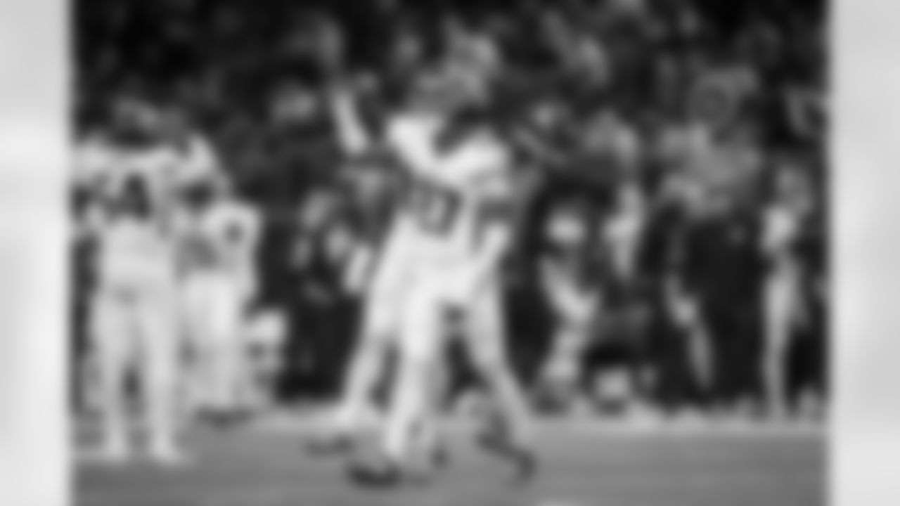 Atlanta Falcons edge rusher James Pearce Jr. #27 reacts during the Week 12 Game against the New Orleans Saints at Caesars Superdome in New Orleans, Louisiana on Sunday, November 23, 2025. (Photo by Jay Bendlin/Atlanta Falcons)