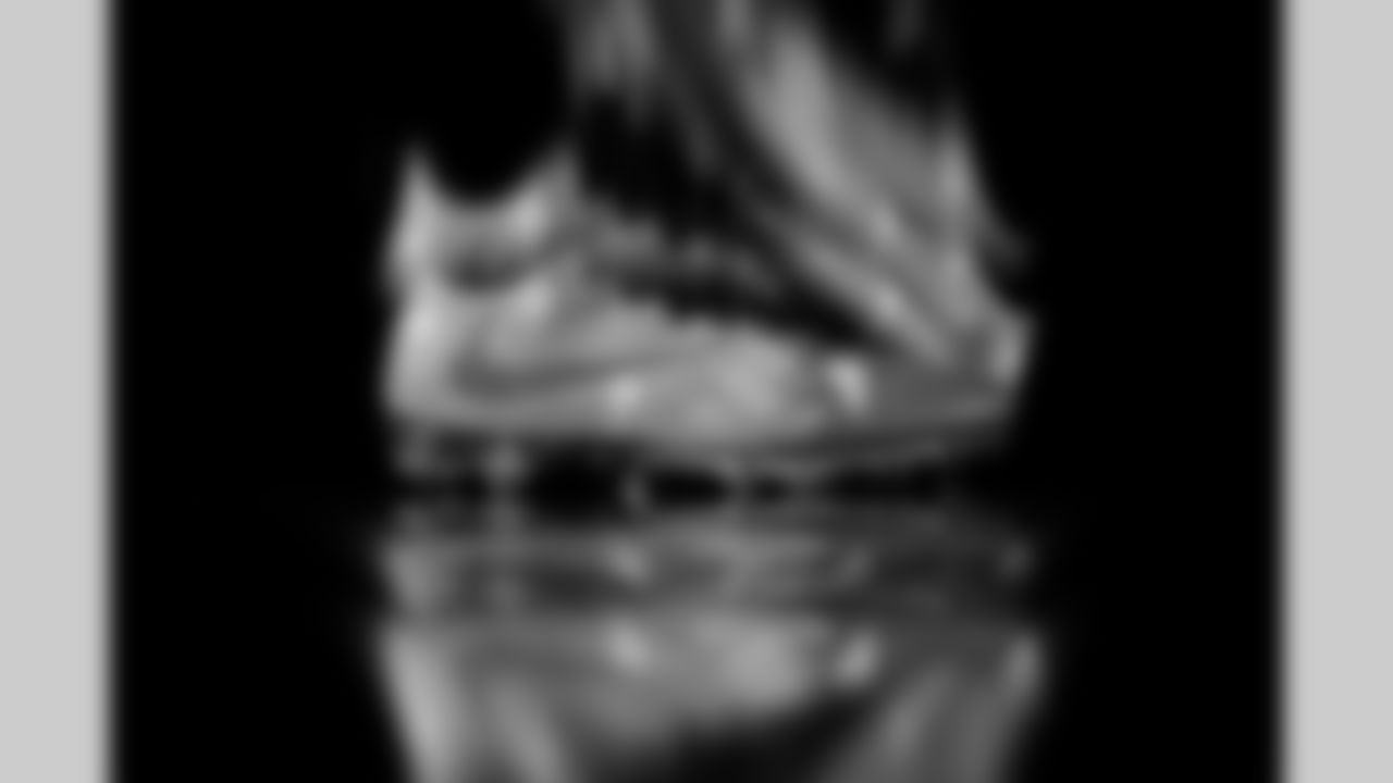 Photos of Atlanta Falcons defensive back DeMarcco Hellams #23's cleats for My Cause My Cleats at the Atlanta Falcons Training Facility in Flowery Branch, Ga. on Wednesday, November 19, 2025. (Photo by Taylor McLaughlin/Atlanta Falcons)