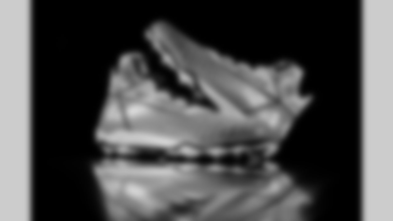 Photos of Atlanta Falcons guard Chris Lindstrom #63's cleats for My Cause My Cleats at the Atlanta Falcons Training Facility in Flowery Branch, Ga. on Tuesday, November 18, 2025. (Photo by Taylor McLaughlin/Atlanta Falcons)