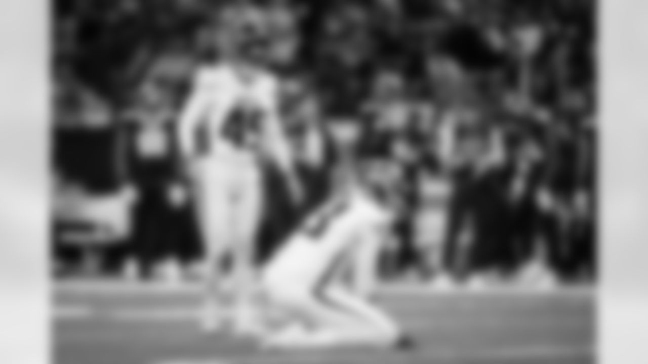 Atlanta Falcons kicker Zane Gonzalez #45 during the Week 12 Game against the New Orleans Saints at Caesars Superdome in New Orleans, La. on Sunday, November 23, 2025. (Photo by Jay Bendlin/Atlanta Falcons)