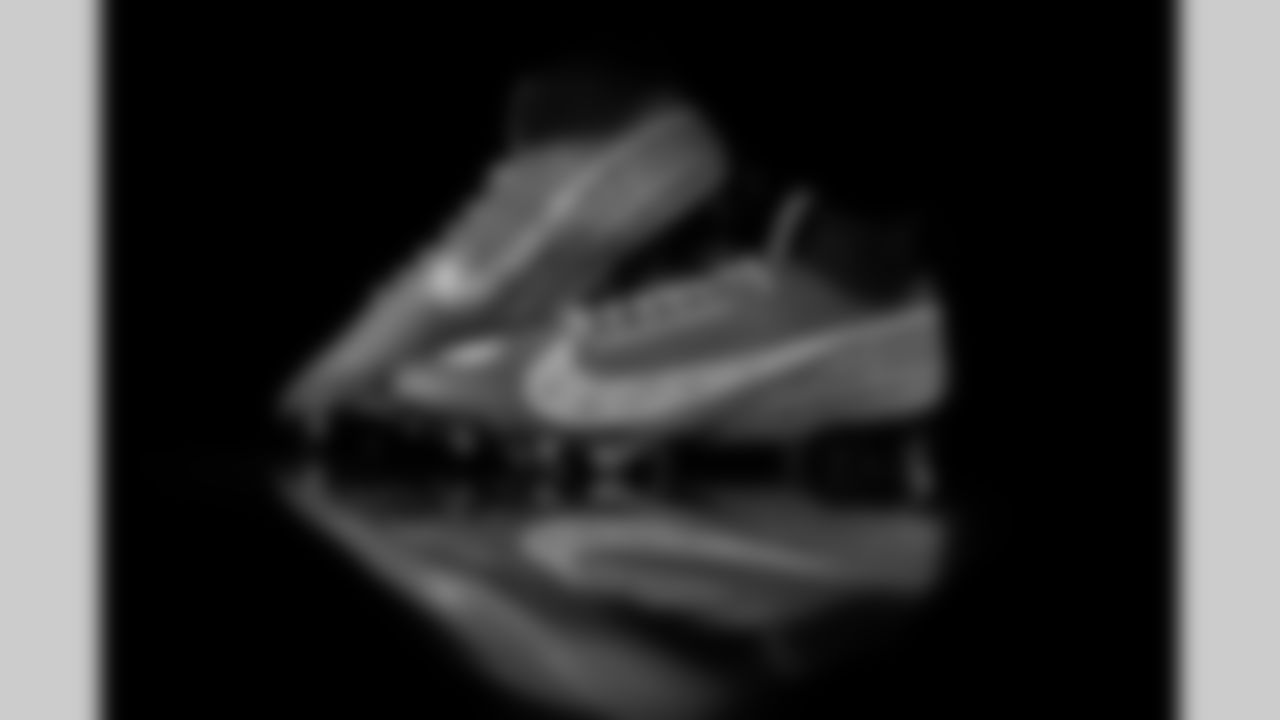 Photos of Atlanta Falcons inside linebacker Kaden Elliss #55's cleats for My Cause My Cleats at the Atlanta Falcons Training Facility in Flowery Branch, Ga. on Wednesday, November 19, 2025. (Photo by Taylor McLaughlin/Atlanta Falcons)