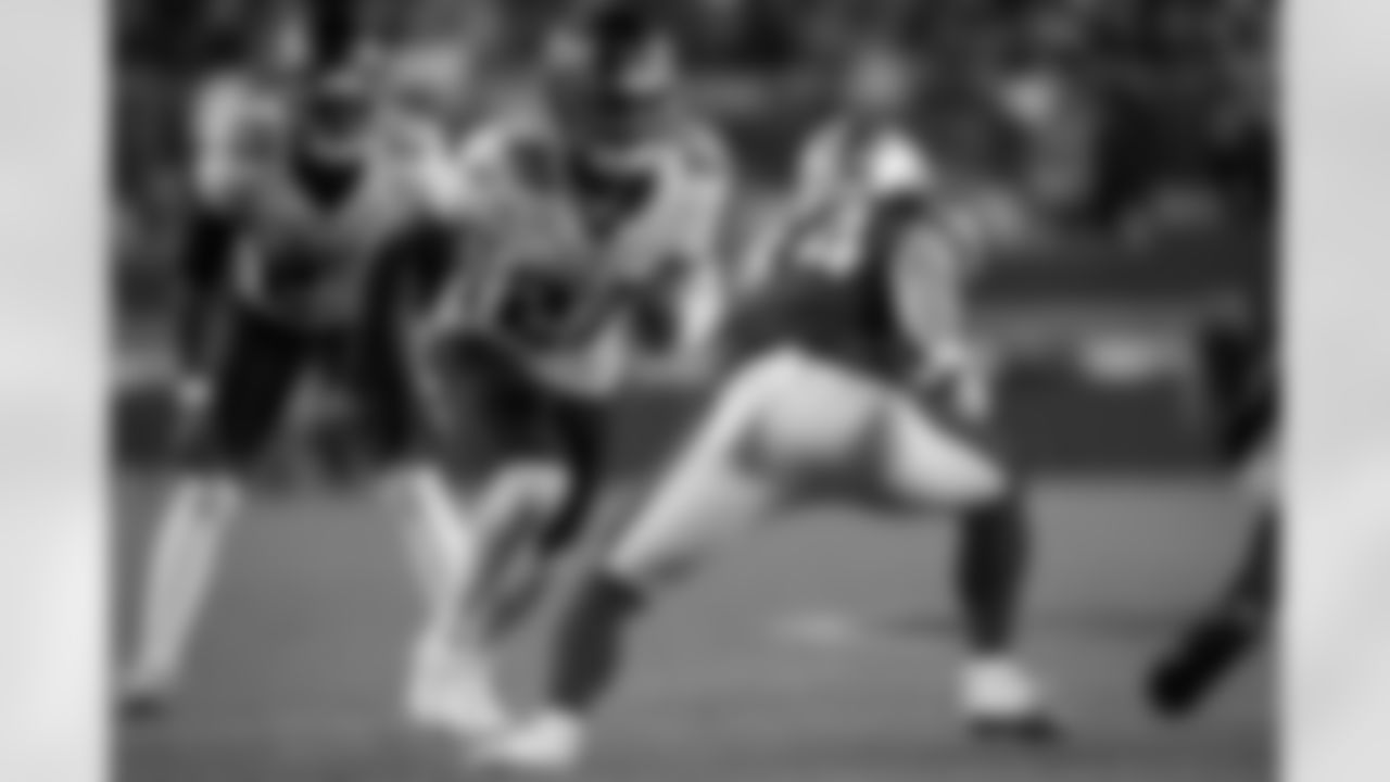 Atlanta Falcons edge rusher James Pearce Jr. #27 during the Week 7 Game against the San Francisco 49ers at Levi's Stadium in Santa Clara, California on Sunday, October 19, 2025. (Photo by Jay Bendlin/Atlanta Falcons)