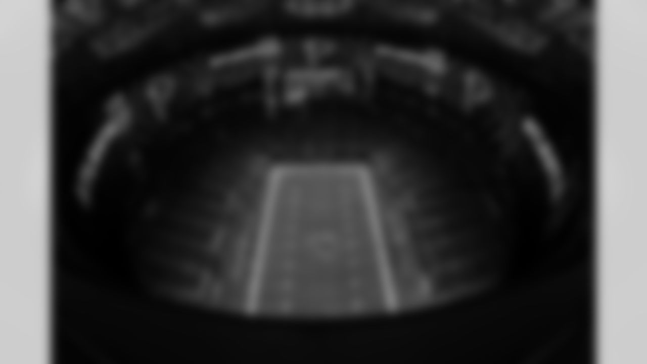 Wide view of the halo board during the Week 14 Game against the Seattle Seahawks at Mercedes-Benz Stadium in Atlanta, Ga. on Sunday, December 7, 2025. (Photo by Jay Bendlin/Atlanta Falcons)