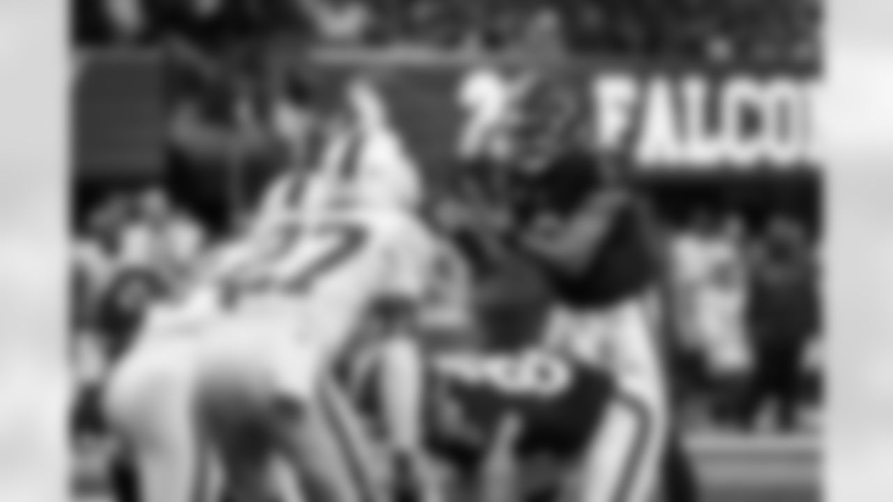 Atlanta Falcons quarterback Michael Penix Jr. #9 before a snap during the Week 6 Game against the Buffalo Bills at Mercedes-Benz Stadium in Atlanta, Georgia on Monday, October 13, 2025. (Photo by Casey Sykes/Atlanta Falcons)