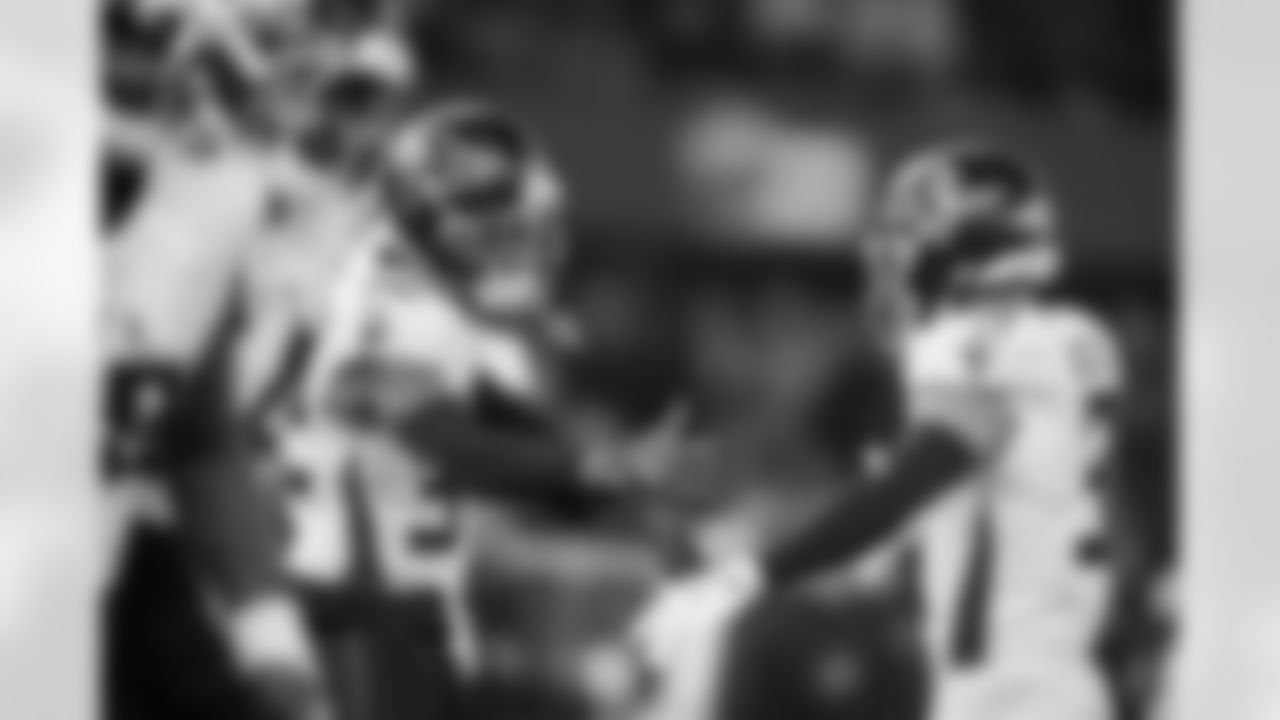 Atlanta Falcons safety Jessie Bates III #3 and Atlanta Falcons cornerback Keith Taylor #32 during the Week 10 Game against the Indianapolis Colts at Olympic Stadium in Berlin, Germany on Sunday, November 9, 2025. (Photo by Brandon Magnus/Atlanta Falcons)