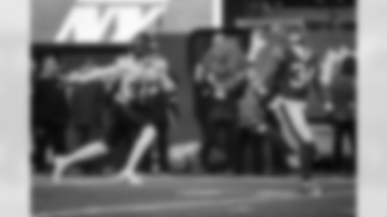 Atlanta Falcons cornerback Cobee Bryant #37 prepares to make a tackle during the Week 13 Game against the New York Jets at Metlife Stadium in East Rutherford, New Jersey on Sunday, November 30, 2025. (Photo by Jay Bendlin/Atlanta Falcons)