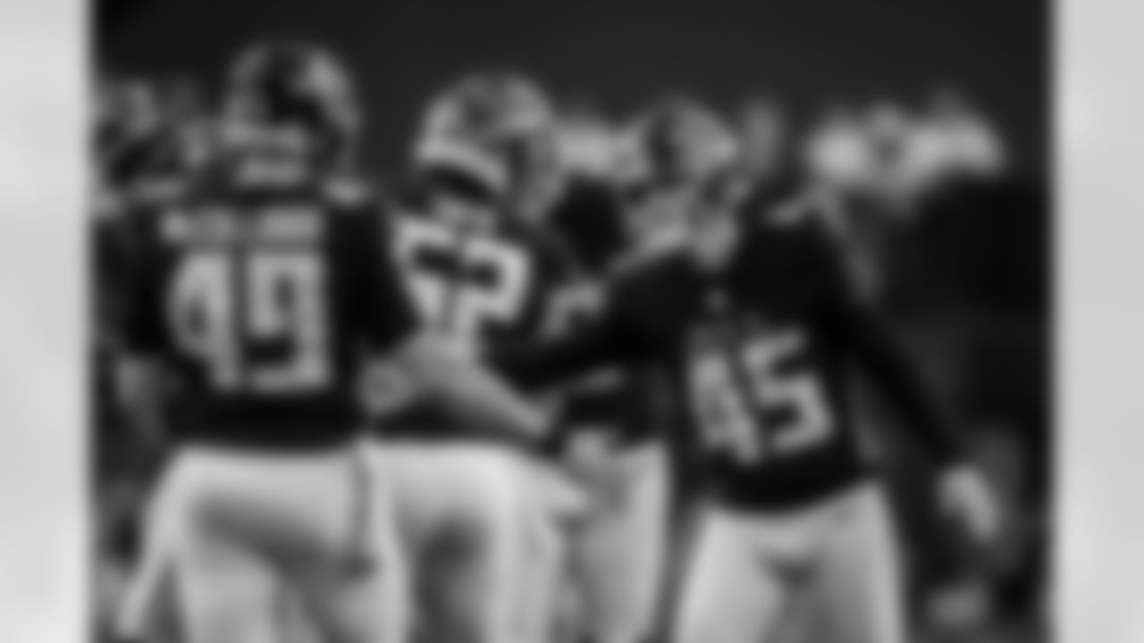 Atlanta Falcons kicker Zane Gonzalez #45 after kicking a field goal during the Week 16 Game against the Arizona Cardinals at State Farm Stadium in Glendale, Arizona on Sunday, December 21, 2025. (Photo by Taylor McLaughlin/Atlanta Falcons)