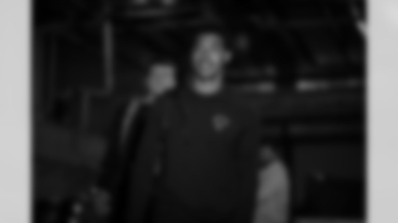 Atlanta Falcons wide receiver Dylan Drummond #81 arrives before the Week 13 Game against the New York Jets at Metlife Stadium in East Rutherford, New Jersey on Sunday, November 30, 2025. (Photo by Jay Bendlin/Atlanta Falcons)