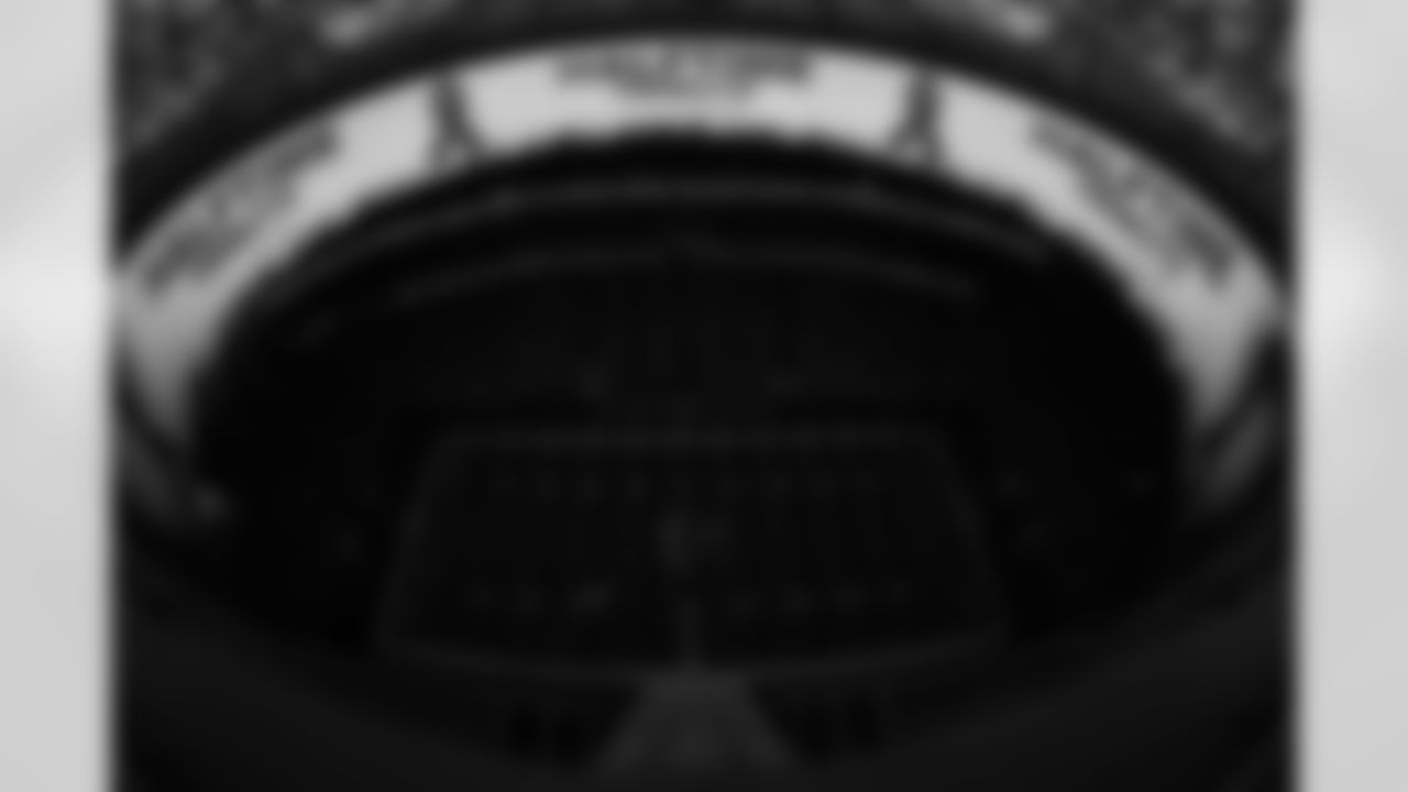 General view of the halo board during the Week 4 Game against the Washington Commanders at Mercedes-Benz Stadium in Atlanta, Ga. on Sunday, September 28, 2025. (Photo by Jay Bendlin/Atlanta Falcons)