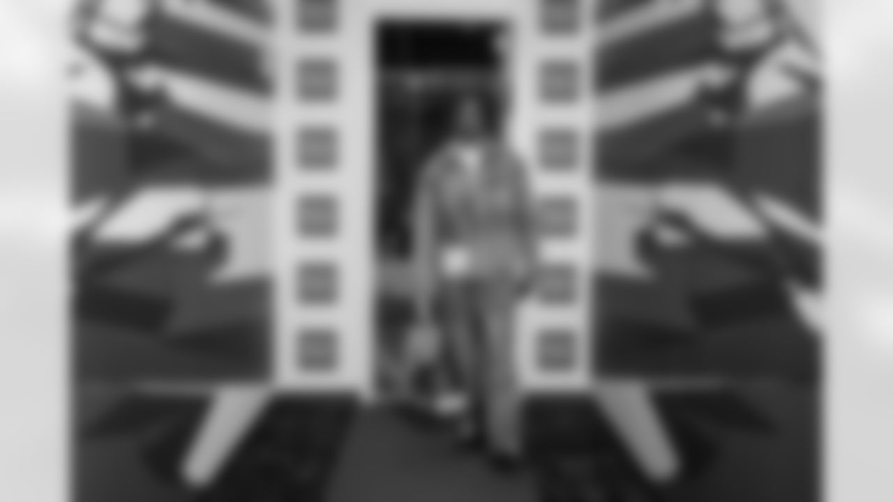 Atlanta Falcons cornerback A.J. Terrell Jr. #24 arrives before during the Week 17 Game against the Los Angeles Rams at Mercedes-Benz Stadium in Atlanta, Georgia on Monday, December 29, 2025. (Photo by Taylor McLaughlin/Atlanta Falcons)