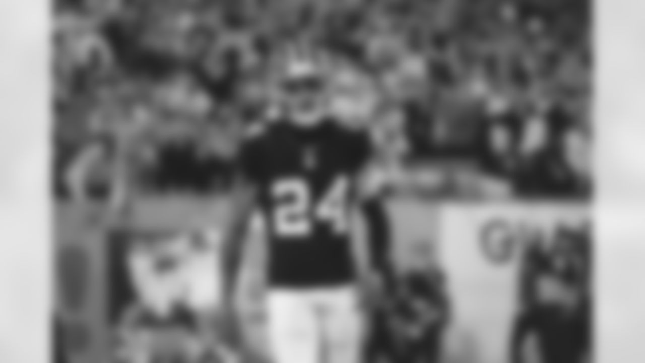 Atlanta Falcons cornerback A.J. Terrell Jr. #24 during the Week 15 Game against the Tampa Bay Buccaneers at Raymond James Stadium in Tampa, Florida on Thursday, December 11, 2025. (Photo by Brandon Magnus/Atlanta Falcons)