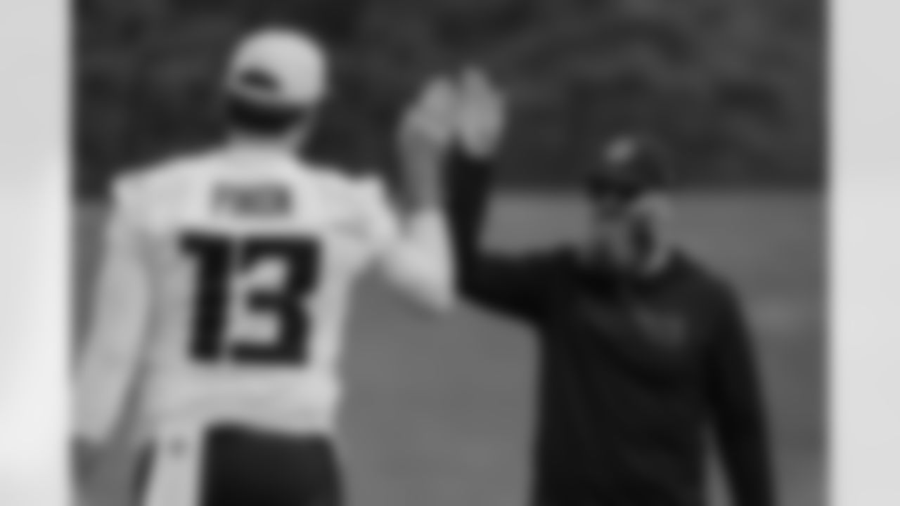 Atlanta Falcons punter Bradley Pinion #13 during practice at Atlanta Falcons Training Facility in Flowery Branch, Georgia, on Wednesday, November 19, 2025. (Photo by Jay Bendlin/Atlanta Falcons)