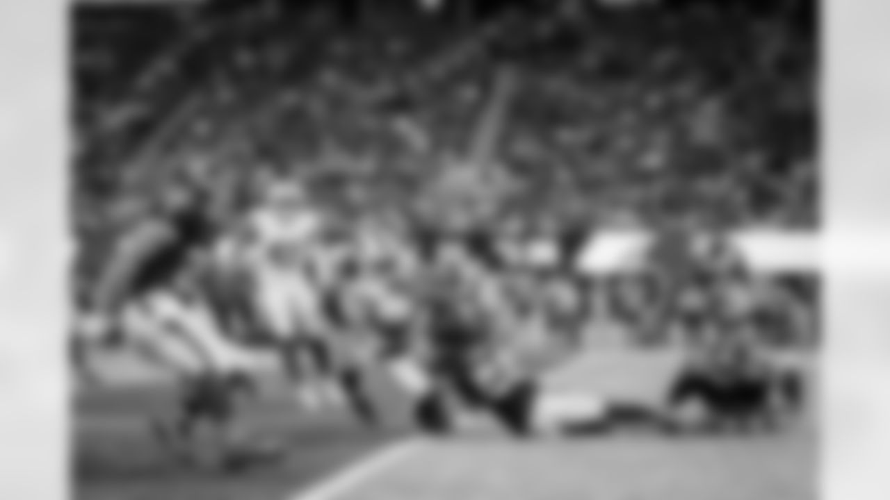 Atlanta Falcons cornerback Mike Ford Jr. #28 makes a tackle during the Week 6 Game against the Buffalo Bills at Mercedes-Benz Stadium in Atlanta, Georgia on Monday, October 13, 2025. (Photo by Matthew Grimes/Atlanta Falcons)