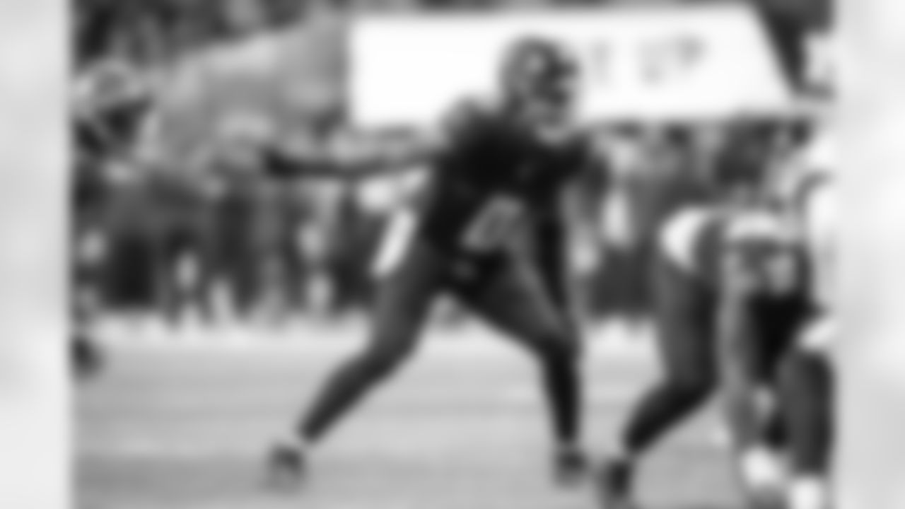 Atlanta Falcons outside linebacker Divine Deablo #0 looks on during the second quarter of the Week 14 Game against the Seattle Seahawks at Mercedes-Benz Stadium in Atlanta, Georgia on Sunday, December 7, 2025. (Photo by Kevin Liles/Atlanta Falcons)