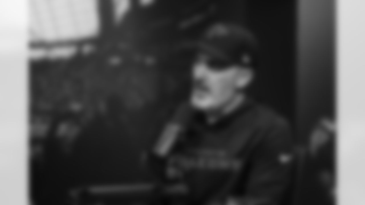 Behind the Scenes of Kevin Stefanski's Interview at the Atlanta Falcons Training Facility in Flowery Branch, Ga. on Wednesday, January 28, 2026. (Photo by Taylor McLaughlin/Atlanta Falcons)