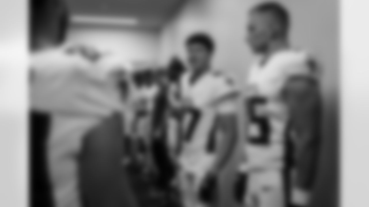 Atlanta Falcons wide receiver David Sills V #87 before  the Week 12 Game against the New Orleans Saints at Caesars Superdome in New Orleans, Louisiana on Sunday, November 23, 2025. (Photo by Jay Bendlin/Atlanta Falcons)