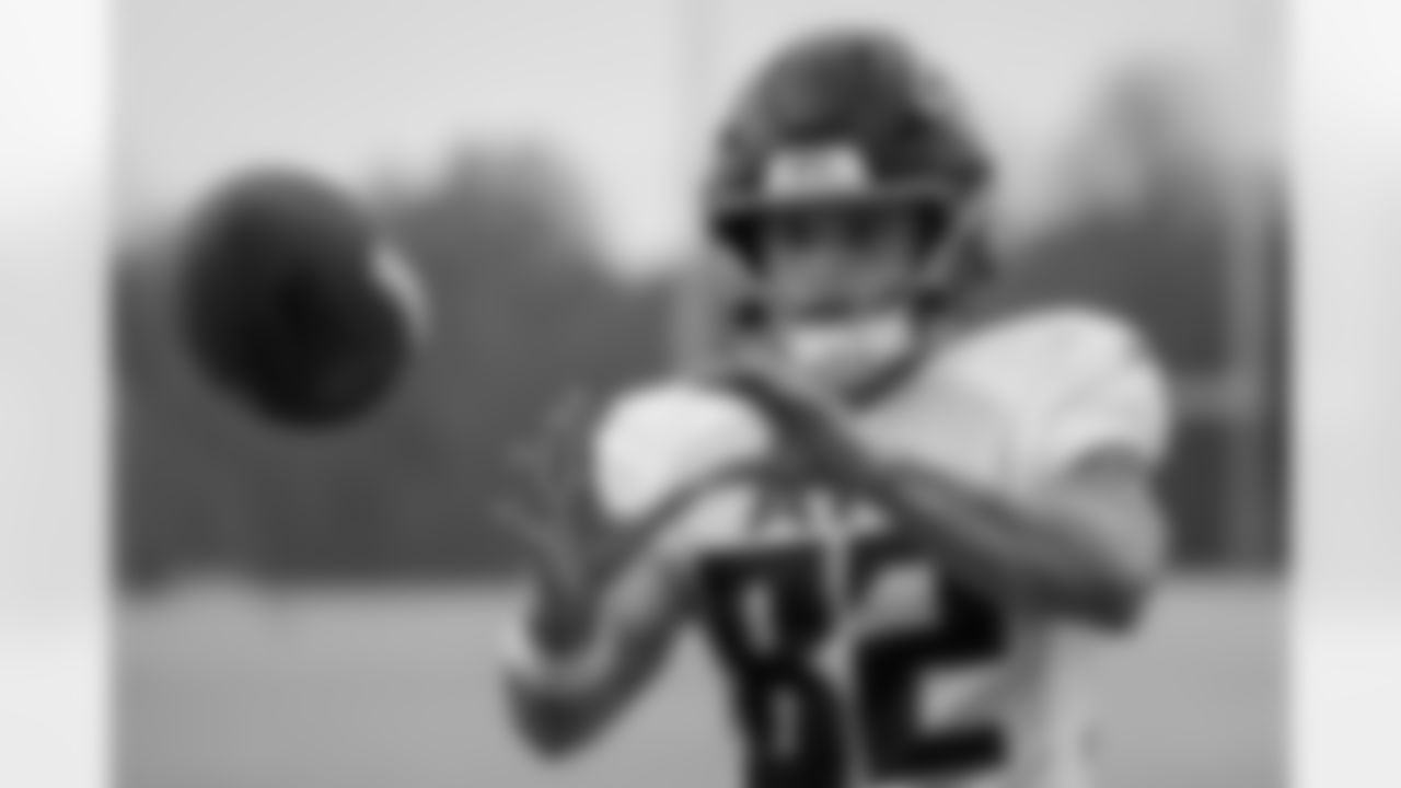 Atlanta Falcons wide receiver Casey Washington #82 during practice at Atlanta Falcons Training Facility in Flowery Branch, Georgia, on Thursday, November 20, 2025. (Photo by Jay Bendlin/Atlanta Falcons)