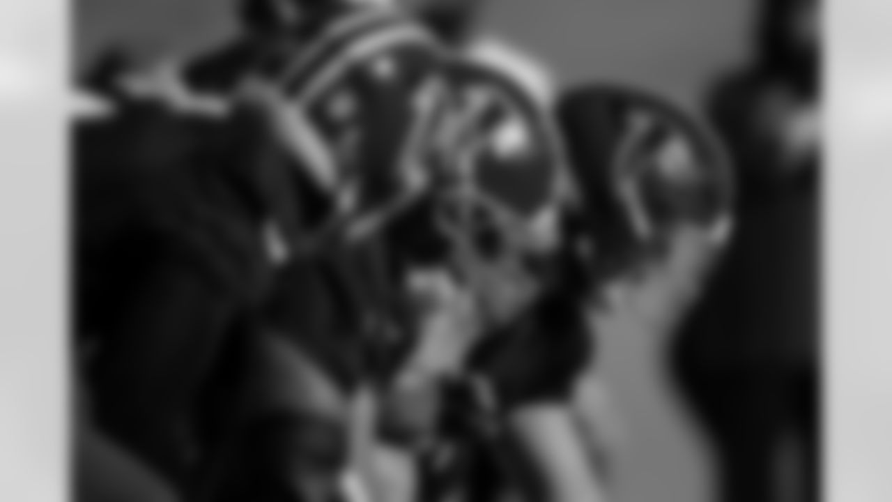 Atlanta Falcons offensive lineman Ryan Neuzil #64 during practice at Atlanta Falcons Training Facility in Flowery Branch, Georgia, on Wednesday, December 24, 2025. (Photo by Jay Bendlin/Atlanta Falcons)