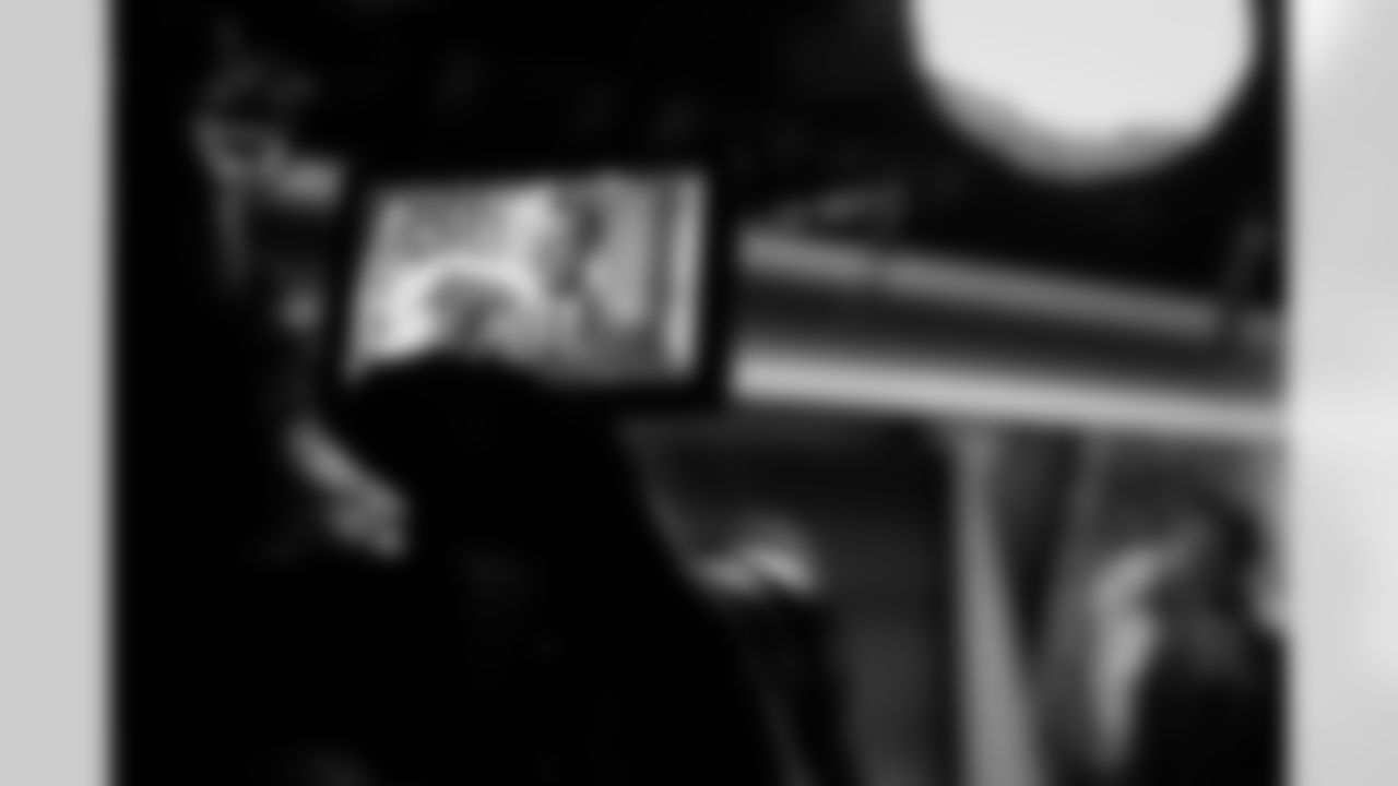 Behind the scenes photos of Atlanta Falcons President of Football Operations Matt Ryan's interview with Atlanta Falcons Senior Reporter Tori McElhaney at the Atlanta Falcons Training Facility in Flowery Branch, Ga. On Tuesday, January 13, 2026.(Photo by Taylor McLaughlin/Atlanta Falcons)