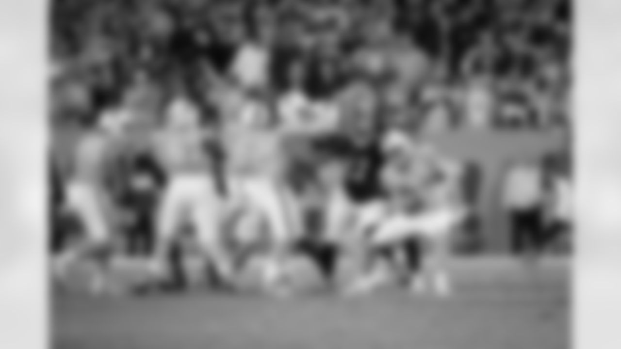 Atlanta Falcons edge rusher James Pearce Jr. #27 gets a sack during the Week 15 Game against the Tampa Bay Buccaneers at Raymond James Stadium in Tampa, Florida on Thursday, December 11, 2025. (Photo by Taylor McLaughlin/Atlanta Falcons)