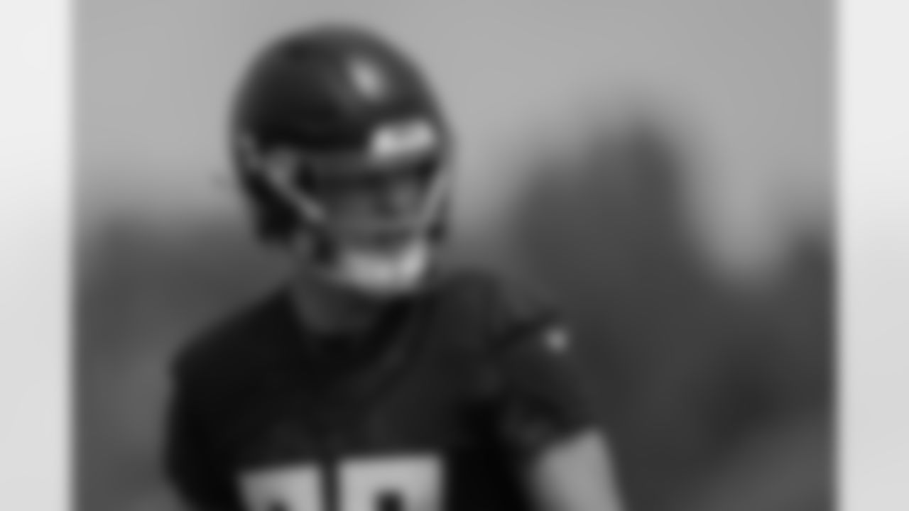 Atlanta Falcons wide receiver Nick Nash #80 during practice during rookie minicamp at Atlanta Falcons Training Facility in Flowery Branch, Georgia, on Friday, May 9, 2025. (Photo by Jay Bendlin/Atlanta Falcons)