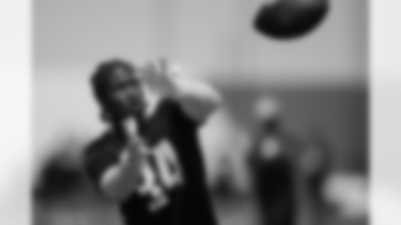 Atlanta Falcons wide receiver Ray-Ray McCloud III #34 during a Phase two practice at Atlanta Falcons Training Facility in Flowery Branch, Georgia, on Tuesday, May 20, 2025. (Photo by Jay Bendlin/Atlanta Falcons)