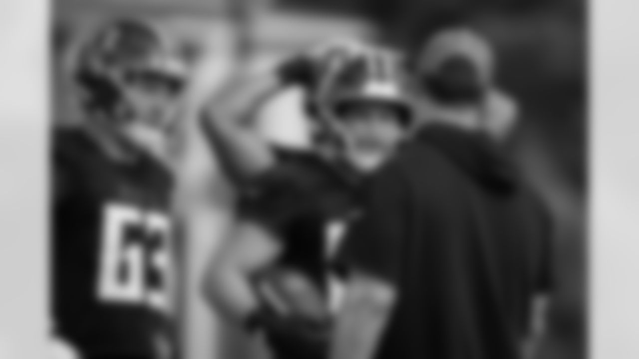 Atlanta Falcons offensive lineman Ryan Neuzil #64 during practice at Atlanta Falcons Training Facility in Flowery Branch, Georgia, on Wednesday, December 24, 2025. (Photo by Jay Bendlin/Atlanta Falcons)