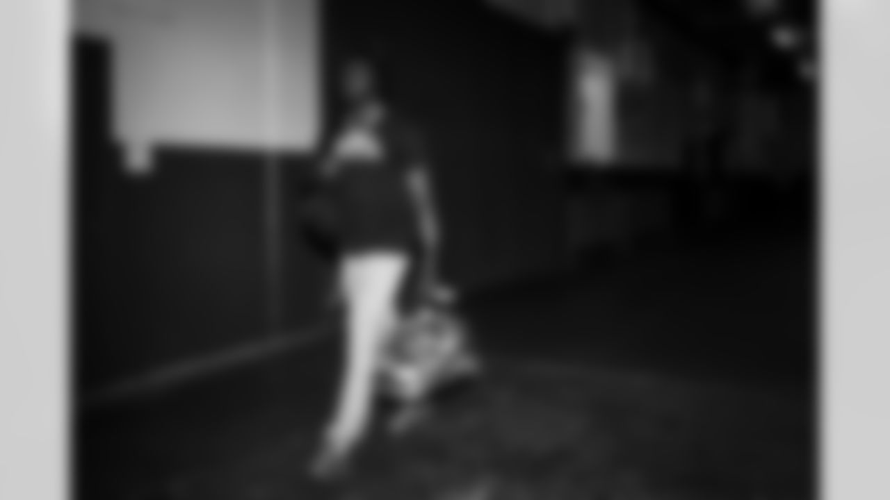 XXXXX arrives before the Week 12 Game against the New Orleans Saints at Caesars Superdome in New Orleans, Louisiana on Sunday, November 23, 2025. (Photo by Jay Bendlin/Atlanta Falcons)