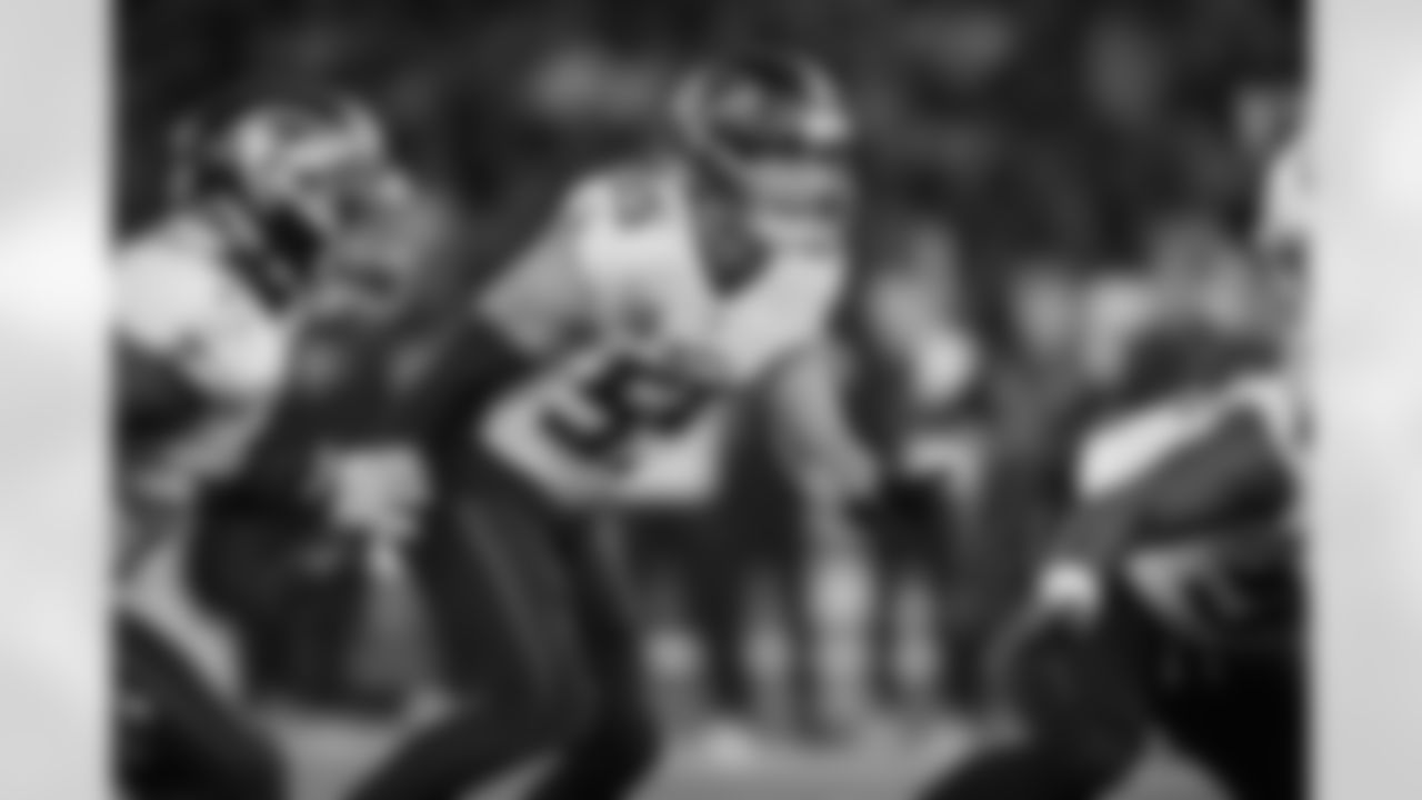 Atlanta Falcons linebacker Kaden Elliss #55 defends during the second quarter of the Week 10 Game against the Indianapolis Colts at Olympic Stadium in Berlin, Germany on Sunday, November 9, 2025. (Photo by Taylor McLaughlin/Atlanta Falcons)