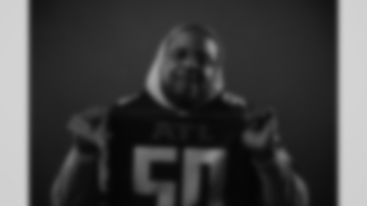 Big Kuntry poses for a portrait before the game against the New Orleans Saints at Mercedes-Benz Stadium in Atlanta, Ga. on Sunday, November 26, 2023. (Photo by Brandon Magnus/Atlanta Falcons)