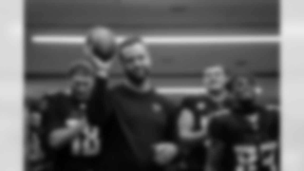 Atlanta Falcons kicker Zane Gonzalez #45 in the locker room after the Week 18 Game against the New Orleans Saints at Mercedes-Benz Stadium in Atlanta, Georgia on Sunday, January 4, 2026. (Photo by Jay Bendlin/Atlanta Falcons)