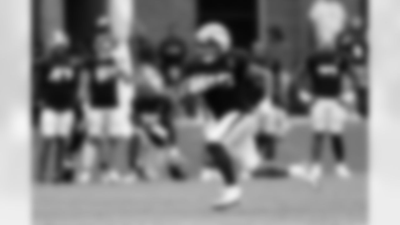 Atlanta Falcons running back Tyler Allgeier #25 during practice at AT&T Training Camp at Atlanta Falcons Training Facility in Flowery Branch, Georgia, on Wednesday, August 6, 2025. (Photo by Jay Bendlin/Atlanta Falcons)