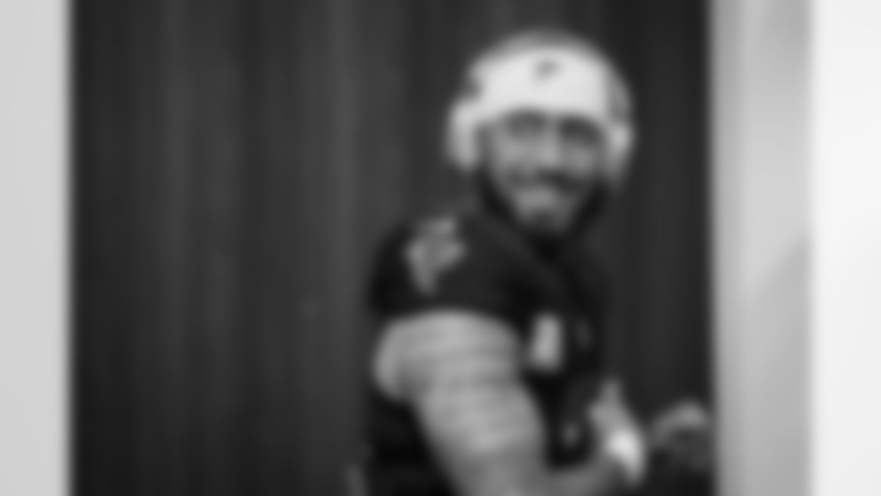 Atlanta Falcons safety Jessie Bates III #3 prepares in the locker room before the Week 11 Game against the Carolina Panthers at Mercedes-Benz Stadium in Atlanta, Georgia on Sunday, November 16, 2025. (Photo by Jay Bendlin/Atlanta Falcons)