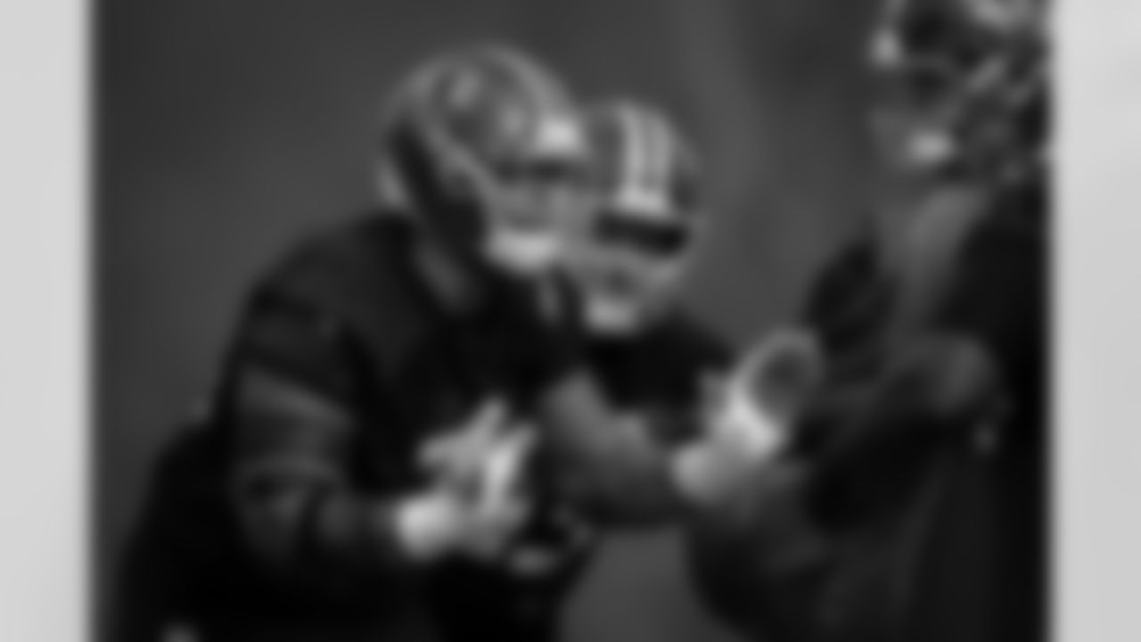 Atlanta Falcons offensive lineman Elijah Wilkinson #71 during practice at Atlanta Falcons Training Facility in Flowery Branch, Georgia, on Wednesday, December 24, 2025. (Photo by Jay Bendlin/Atlanta Falcons)